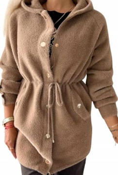 ТЕПЛОЕ ПАЛЬТО ИЗ АЛЬПАКИ, КУРТКА С КАПЮШОНОМ