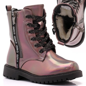 BUTY ZIMOWE OCIEPLANE TRZEWIKI TRAPERY GETO 986 25