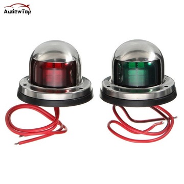 12V LED Light stal nierdzewna czerwona zielona kok