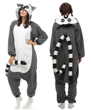 KOMBINEZON ONESIE PIŻAMA DRES STRÓJ LEMUR rozm. L