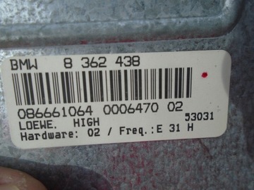 BMW E31 MODUL ŘÍZENÍ 8362438 LOEWE 840 850 96R