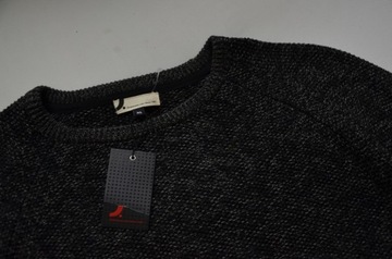 НОВИНКА Мужской черный хлопковый свитер Dressmann XL, 100% хлопок, классика