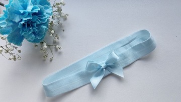 Синяя свадебная подвязка