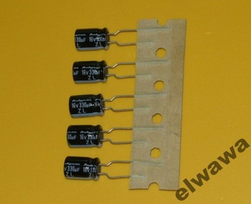 Kondensator el. 330uF 16V RUBYCON ZL LOW ESR 30szt