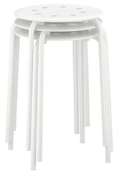 IKEA MARIUS STOŁEK TABORET KRZESŁO KUCHENNE BIAŁY