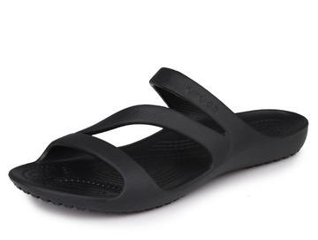 Klapki damskie, sportowe CROCS KADEE II SANDAL W BLACK NOIR 206756001