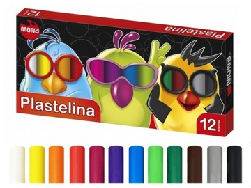 MONA PLASTELINA SZKOLNA 12 kolorów