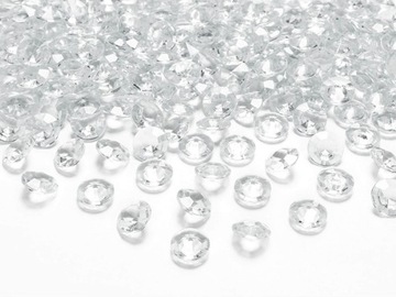 KONFETTI DIAMENTOWE BEZBARWNY 12 MM 100 SZT