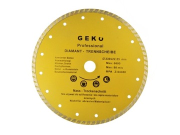 TARCZA DIAMENTOWA DO CIĘCIA BETONU 230 mm TURBO