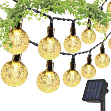ДЛИННЫЕ СОЛНЕЧНЫЕ ГИРЛЯНДНЫЕ САДОВЫЕ ЛАМПЫ 50LED 9,5M