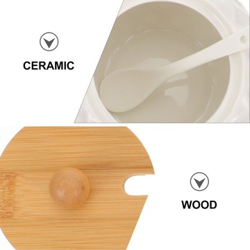 Ceramiczne cukiernice Pojemniki szklane Serwer na sól