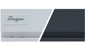Boki do szuflady Designo 400 mm Niskie Białe