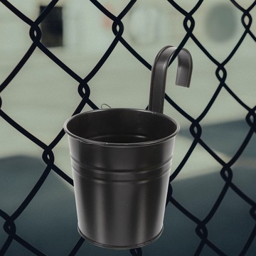 ZESTAW 8 SZTUK METALOWYCH POKRYW NA DONICZĘ Z WIESZAKIEM Z HACZYKIEM KOLORY BALKON