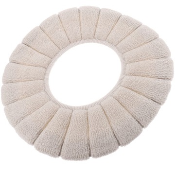 CIEPŁA OKSZTAŁCONA POKRYWA NA TOALETĘ BEŻOWA POWSZECHNA MYWALNA