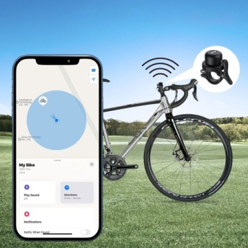 Мили МиБелл | Звонок с MiTag Locator для iPhone для скутера и велосипеда