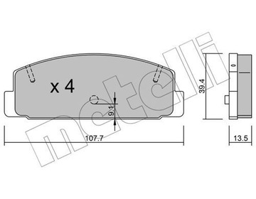 KLOCKI HAM TYL MAZDA 6 02- 22-0302-1/MET 22-0302-1