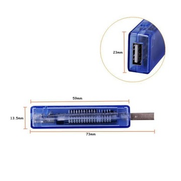 Cyfrowy miernik mocy USB Multimetr prądu i wieku 3 w 1 Niebieski