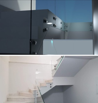 ПОЛНЫЕ СТЕКЛЯННЫЕ ЛЕСТНИЧНЫЕ ПЕРИЛА ROTULE Fi 50