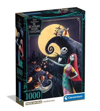PUZZLE 1000 NIGHTMARE BEFORE XMAS CHRISTMAS CLEMENTONI 37060