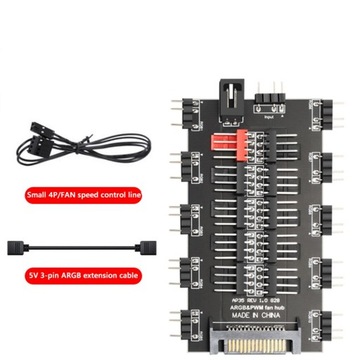SATA 1 5V 3 pin ARGB Cable ASUS AURA SYNC RGB 10 Hub Splitter SAT Connecter
