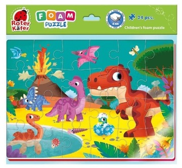 PIANKOWE PUZZLE A4. ZABAWNE OBRAZKI. DINOZAURY