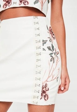КОЖАНАЯ ЮБКА MISSGUIDED ЭКРУ С ВЫШИВКОЙ IMAGE 40