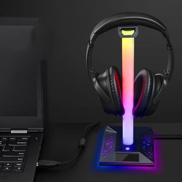 ПОДСТАВКА ДЛЯ НАУШНИКОВ RGB, УНИВЕРСАЛЬНЫЙ ДЕРЖАТЕЛЬ ДЛЯ ИГРОВЫХ НАУШНИКОВ НА СТОЛЕ