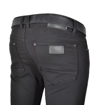 Spodnie męskie jeans CZARNE klasyczne casual r.30