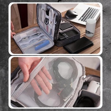 ORGANIZER PODRÓŻNY TORBA ETUI NA ŁADOWARKI KABLE