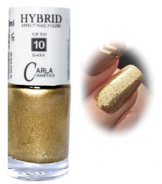 CARLA HYBRID EFFECT lakier bez lampy uv GOLD ZŁOTO METALICZNY ZŁOTY