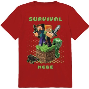 KOSZULKA DZIECIĘCA T-SHIRT DLA DZIECKA MINECRAFT 104 PREZENT JAKOŚĆ
