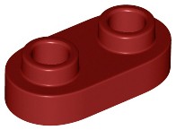 LEGO 35480 Płytka 1x2 Łącznik C. Czerwony Dark Red 10 szt. NOWA