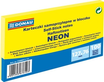 BLOCZEK SAMOPRZYLEPNY 127X76MMX100 KARTECZKI NOTES