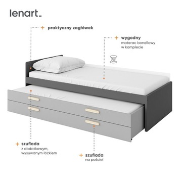 Кровать ПО-13 90 см С ДОПОЛНИТЕЛЬНОЙ КРОВАТЬЮ / НОМЕРНАЯ КОЛЛЕКЦИЯ
