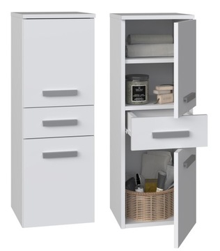 Słupek niski do łazienki 30x85 cm biały mat