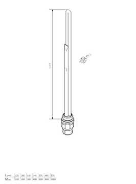 TERMA grzałka gold do grzejnika KTX-3 ZŁOTA