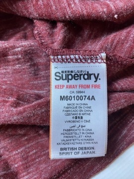 Superdry Super DRY bordowy LONG SLEEVE BLUZA /XL