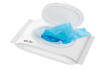 100 szt Pachnące Woreczki Duże Wytrzymałe Worki na zużyte pieluchy AKUKU