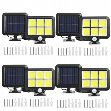 4x MOCNA LAMPA SOLARNA LED Z CZUJNIKIEM RUCHU