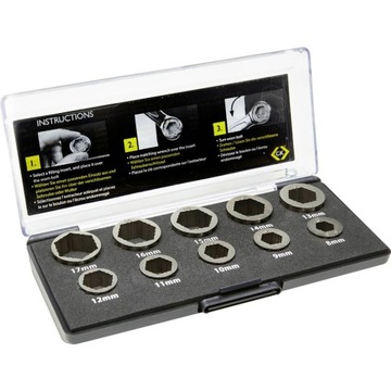 Zestaw ściągaczy do uszkodzonych śrub i nakrętek C