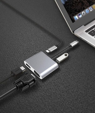 Адаптер USB 3.0 Thunderbolt 3 4 в 1 HDMI 4K VGA