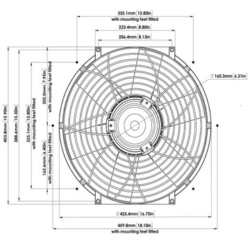 16-дюймовый вентилятор DAVIES CRAIG (КОМПЛЕКТ)