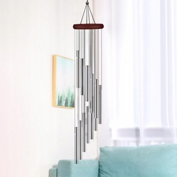 DZWONKI WIETRZNE METALOWE 58 CM 12x TUBA GONG