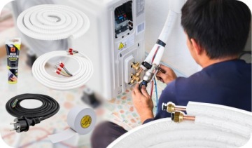 Комплект для самостоятельного монтажа воздушных кондиционеров мощностью до 3,5 кВт Медная трубка 5 м