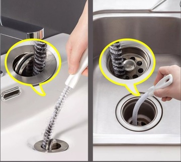 ЩЕТКА ОЧИЩАЕТ СЛИВ БЕЗ ХИМИИ! удаляет волосы