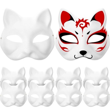 Therian Mask White Cat Товары для выпускного вечера 10 шт.
