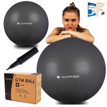 PIŁKA gimnastyczna REHABILITACYJNA 65CM do ćwiczeń FITNESS klasyczna+POMPKA