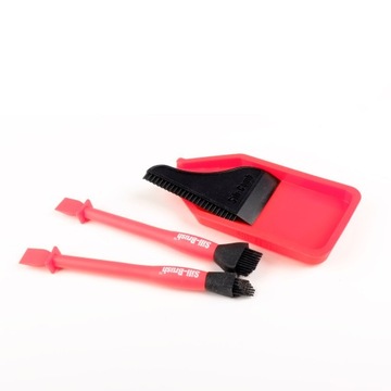 Zestaw do klejenia tacka pędzelki grzebień silikon do nakładania kleju