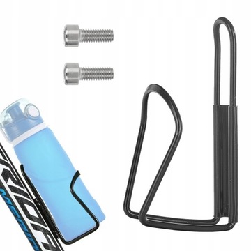 ALUMINIOWY UCHWYT ROWEROWY KOSZYK NA BIDON BUTELKĘ + ŚRUBY K02371