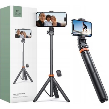 TECH-PROTECT L03S -SELFIE STICK TRIPOD DO ROLEK - STATYW KIJEK - BLUETOOTH